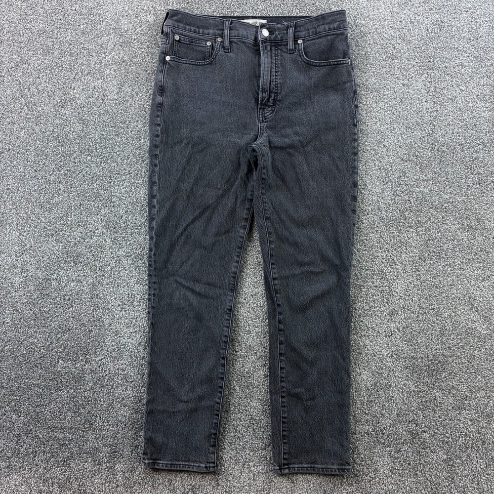 Madewell The Perfect Vintage Jeans Women's 28 Black Denim High Rise Tapered Leg
